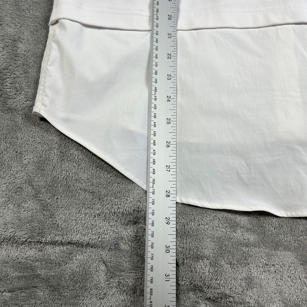 Athleta Gallery Top 2.0 Women's Medium White Long Sleeve Tunic High-Low Hem - Picture 9 of 9